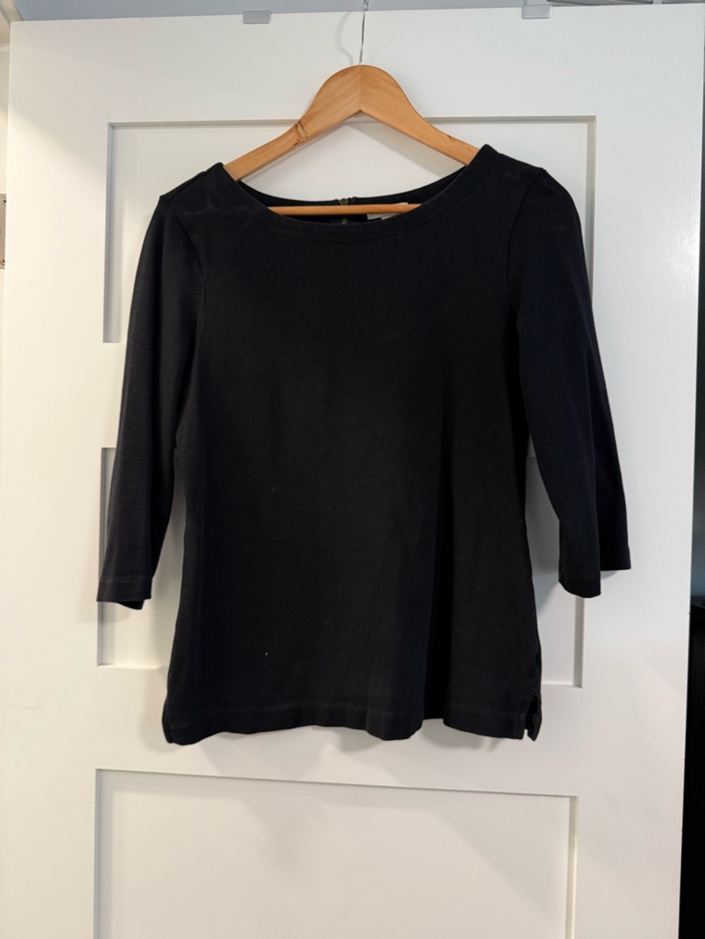 Old Navy Classic Black Women's 3/4 Sleeve Top